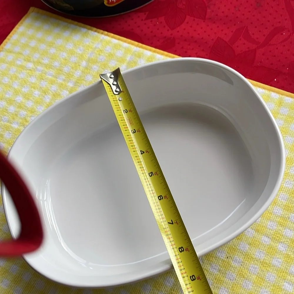 Vintage Corning Ware French White F- 2 - B,2.8 Liter Casserole Dish USA